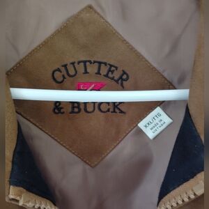 Cutter & Buck Big & Tall Men's Brown Suede USMC Jacket
